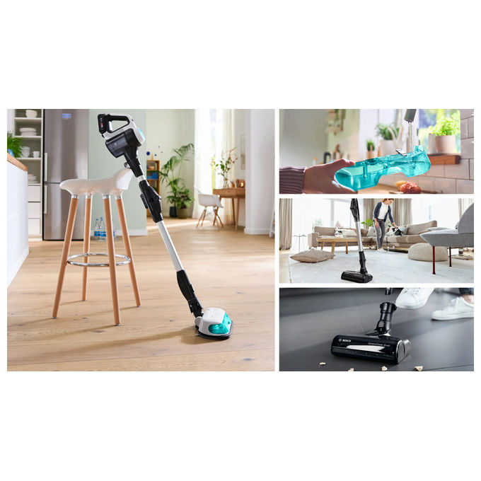 Bosch BCS71HYG4 Unlimited 7 Aspirapolvere Scopa Elettrica 2in1 HEPA 0.3 L 40 min 82 dB colore Bianco