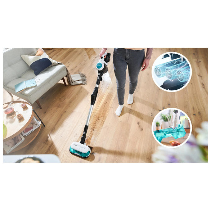 Bosch BCS71HYG4 Unlimited 7 Aspirapolvere Scopa Elettrica 2in1 HEPA 0.3 L 40 min 82 dB colore Bianco