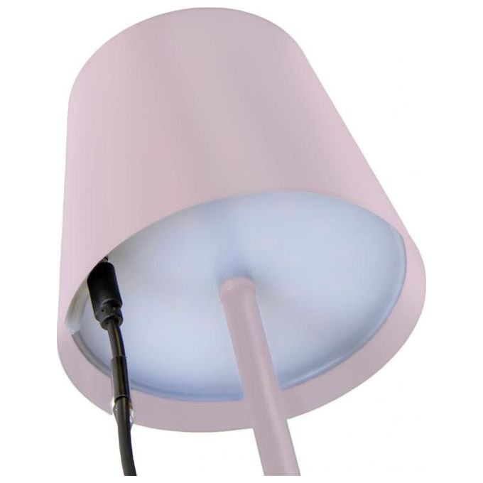 New Majestic 120451 RP Agata Nuances Lampada da Tavolo LED Touch Ricaricabile 2 W 200 lm IP54 colore Rosa Pastello