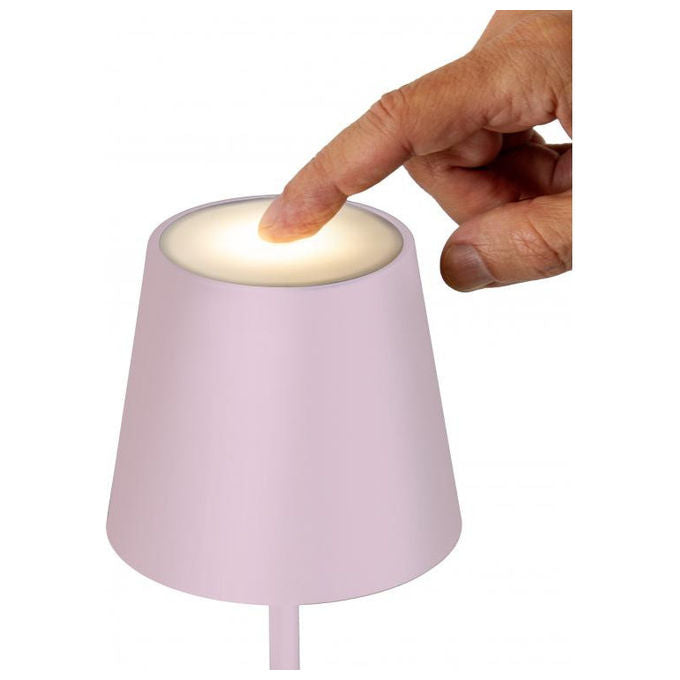New Majestic 120451 RP Agata Nuances Lampada da Tavolo LED Touch Ricaricabile 2 W 200 lm IP54 colore Rosa Pastello