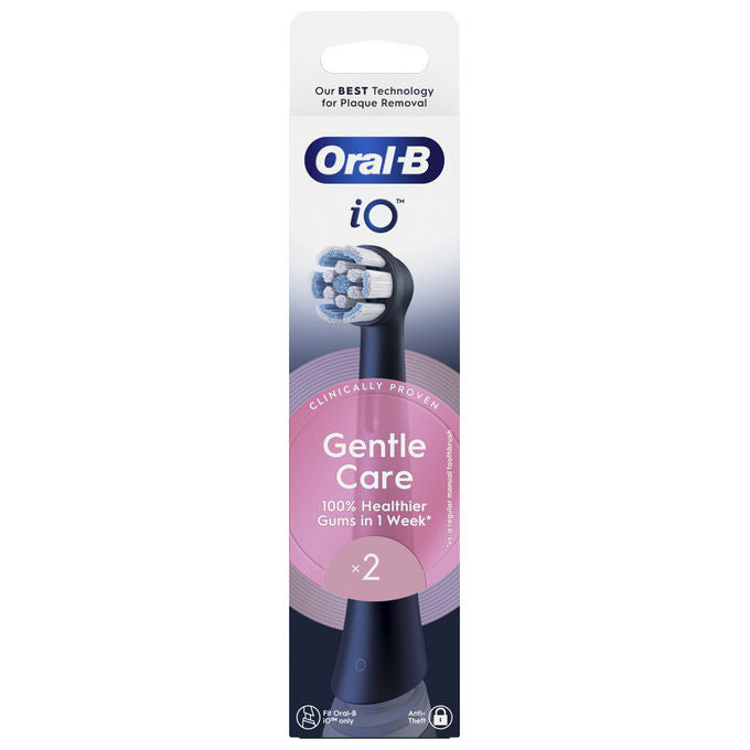 Oral-B 8700216457033 iO Series Gentle Care Testine di Ricambio per Spazzolino Elettrico Gengive Sensibili 2 pz colore Nero
