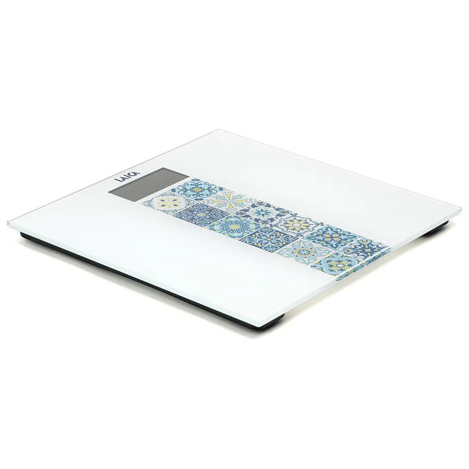 Laica PS1082B Mediterranean Breeze Pesapersone Elettronico 180 Kg Vetro Temperato Display LCD colore Blu