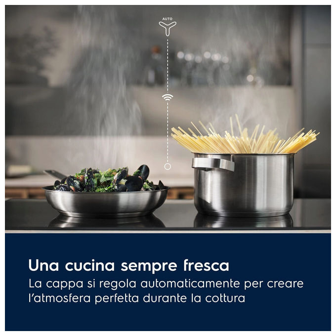 Electrolux KIS82453I Serie 700 Piano cottura a induzione 80 cm 4 zone SenseBoil Hob2Hood Touch colore Nero