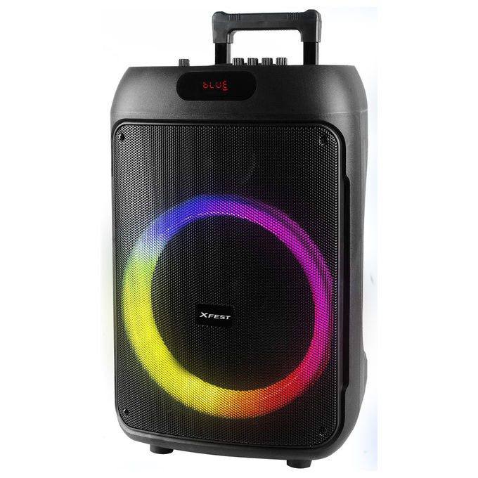 Trevi XF 380 KB Altoparlante da Festa Karaoke Wireless 50W Bluetooth TWS Batteria Microfono colore Nero