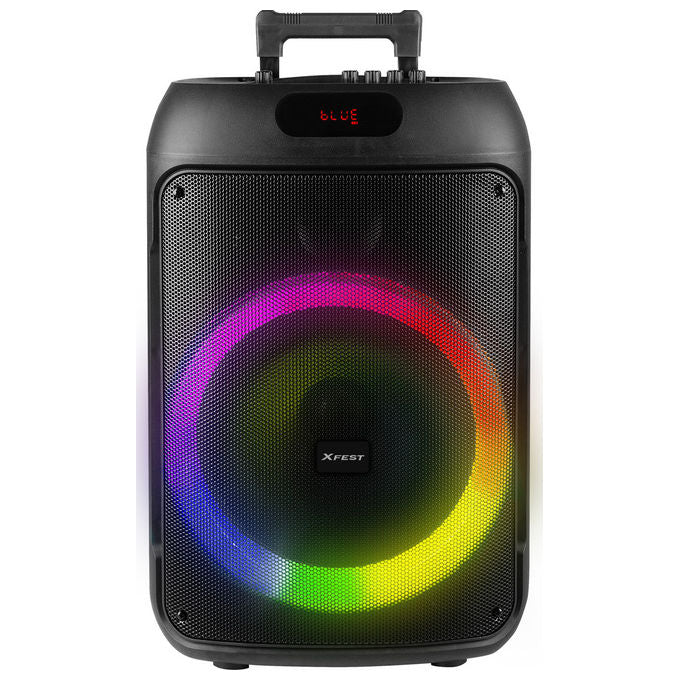 Trevi XF 380 KB Altoparlante da Festa Karaoke Wireless 50W Bluetooth TWS Batteria Microfono colore Nero