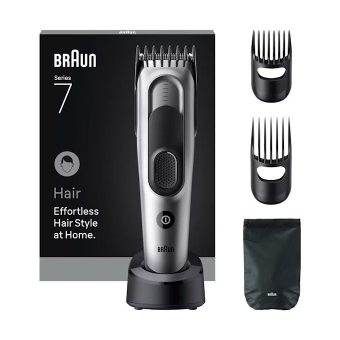 Braun HC7590 Series 7 Tagliacapelli Ricaricabile 17 Lunghezze 3-35 mm Autonomia 50 min colore Nero Argento