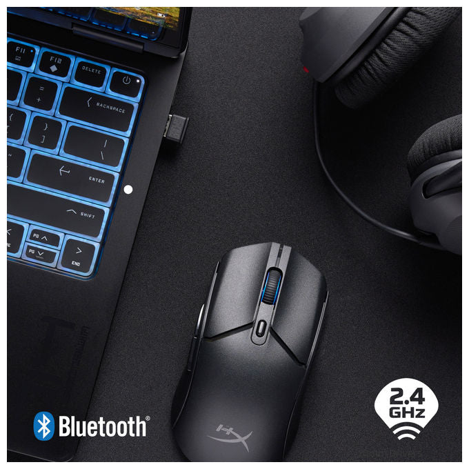 HyperX 8R2E6AA Pulsefire Haste 2 Core Mouse Gaming Wireless Ambidestro 12000 DPI 6 tasti 100h colore Nero