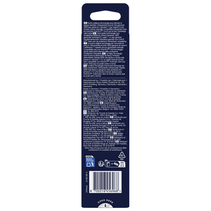 Oral-B 80782587 iO Series Gentle Care Testine di Ricambio per Spazzolino Elettrico 3 pz colore Nero