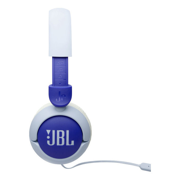 JBL JBLJR320BLU Junior 320 Cuffie On-Ear per Bambini Cablate Microfono Integrato Safe Sound 85 dB colore Blu