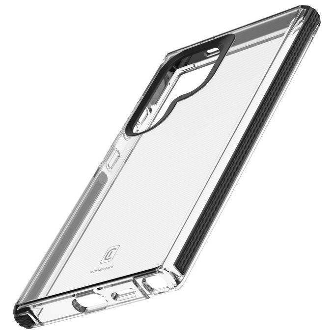 Cellularline TETRACGALS25UT Tetra Force Strong Guard Cover Samsung Galaxy S25 Ultra Antibatterica Resistente alle Cadute colore Nero
