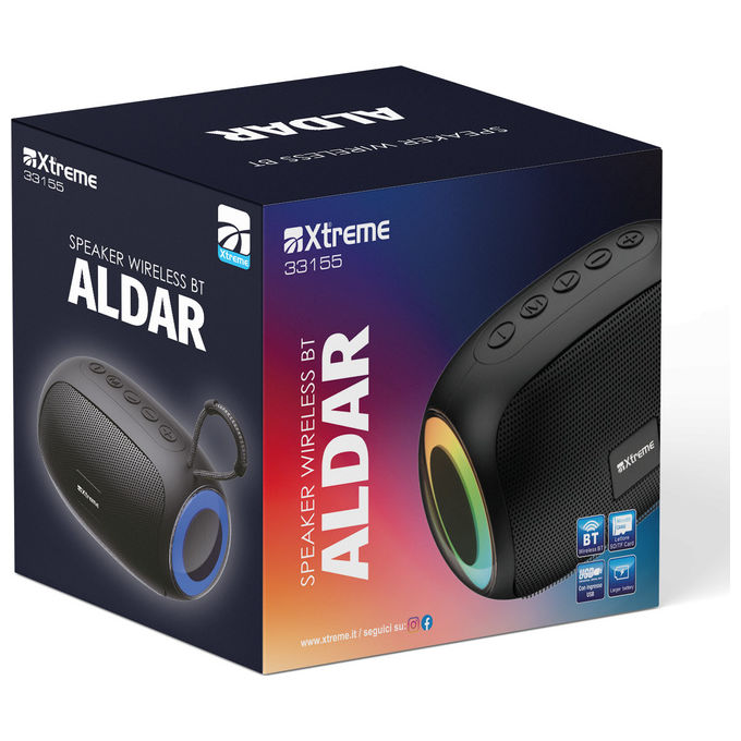 Xtreme 33155 Aldar Cassa Wireless Bluetooth Portatile 5W IP67 10h colore Nero