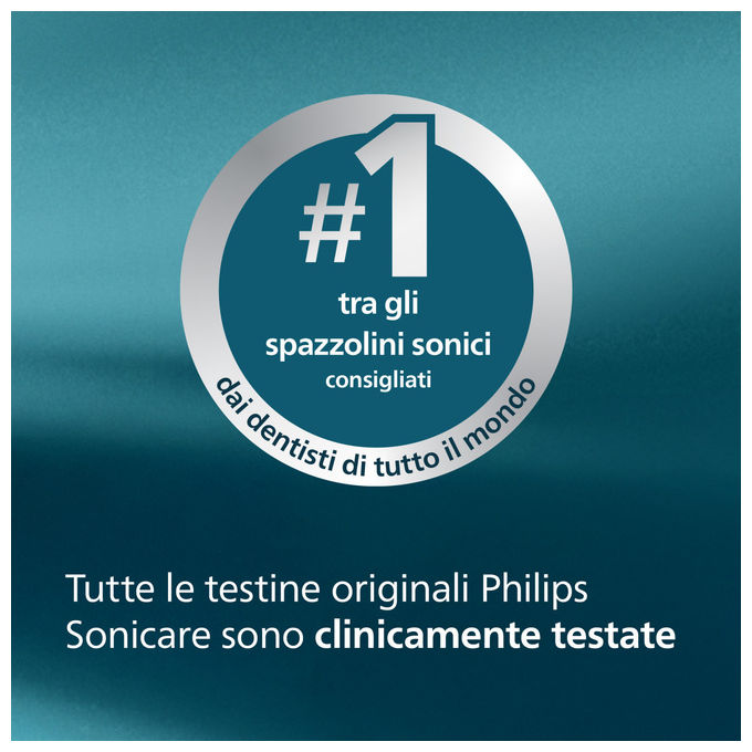 Philips HX6012-87 Sonicare C1 ProResults Testine di Ricambio Spazzolino Elettrico Sonico 2 pz colore Bianco