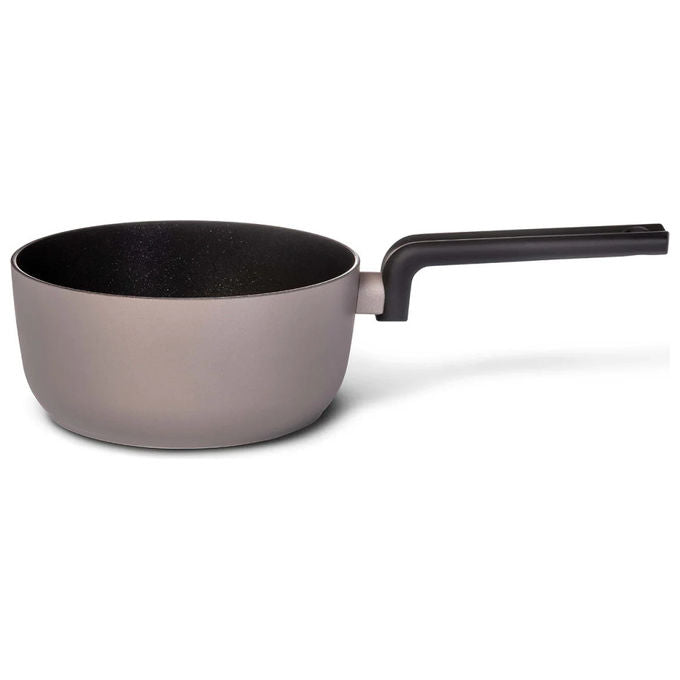 ARIMI TVSMNRLSP16 Mineralia Induction Casseruola 1 manico alluminio antiaderente Quarzotek 7 strati 16 cm 2.5 L PFOA Free Made in Italy colore Grigio