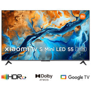 Xiaomi ELA5666EU TV S Mini LED 55'' 4K Ultra HD Smart Google TV 144Hz 1200 nit Dolby Vision Dolby Atmos colore Nero