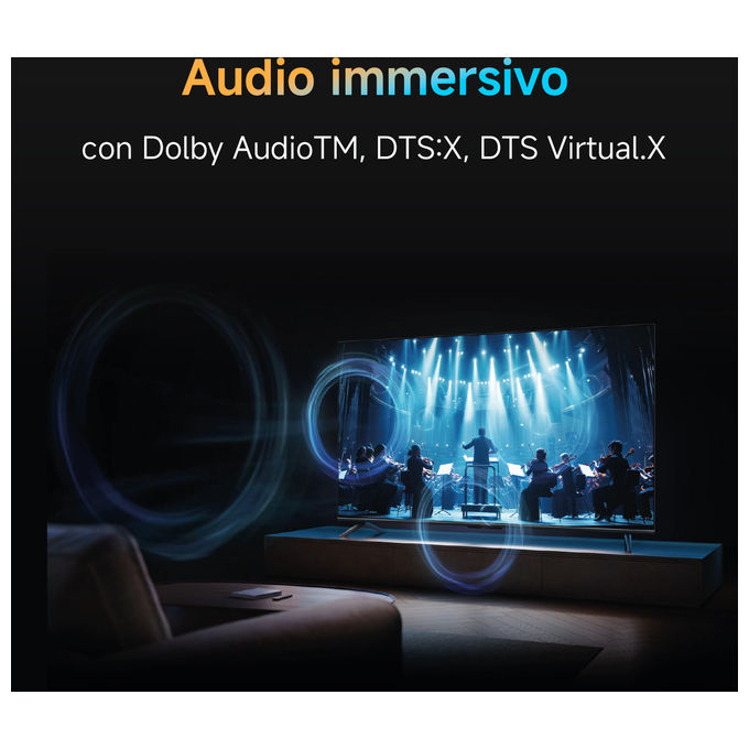 Xiaomi ELA5666EU TV S Mini LED 55'' 4K Ultra HD Smart Google TV 144Hz 1200 nit Dolby Vision Dolby Atmos colore Nero