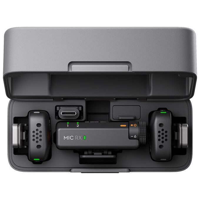 DJI CP.RN.00000433.01 Mic Mini Sistema Audio Wireless Omnidirezionale 2 TX 1 RX Bluetooth 400 m Custodia di Ricarica