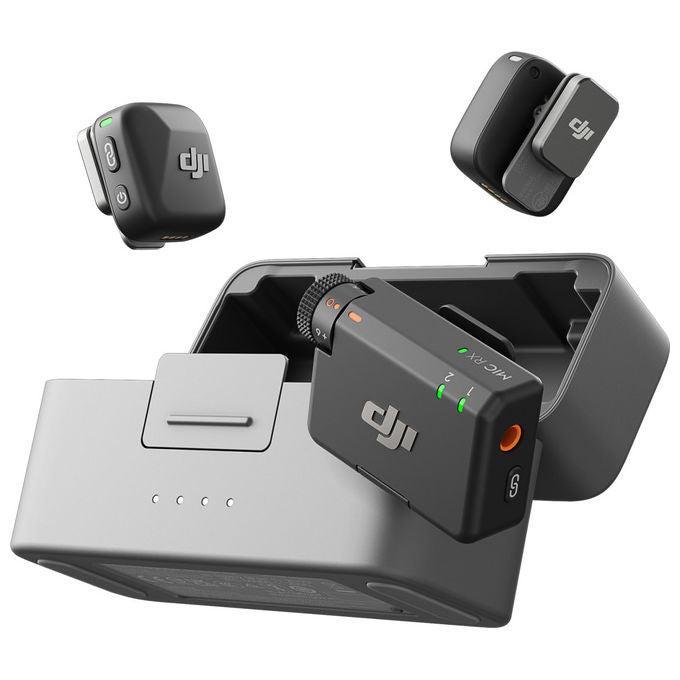 DJI CP.RN.00000433.01 Mic Mini Sistema Audio Wireless Omnidirezionale 2 TX 1 RX Bluetooth 400 m Custodia di Ricarica