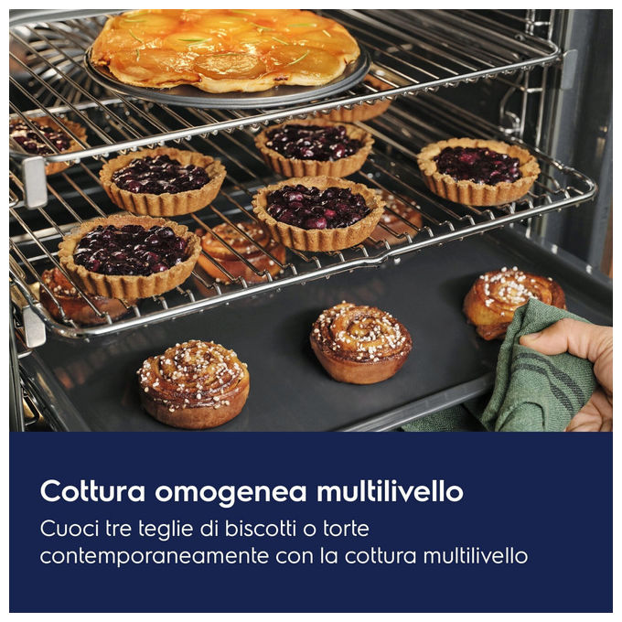 Electrolux EOD3S44TX2 Serie 500 Forno da incasso Elettrico 72 L Classe A+ SteamBake AquaClean (59x59x57 cm) colore Acciaio Inox