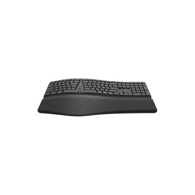 Trust 25459 Keyra Tastiera Wireless Ergonomica Multi dispositivo Bluetooth QWERTY Full size con Poggiapolsi colore Nero
