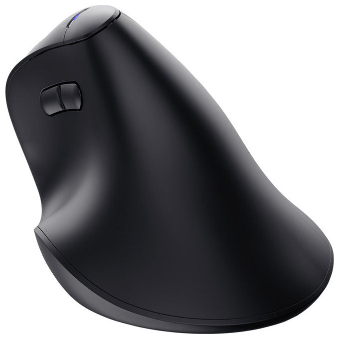 Trust 26107 Vyran Mouse Ergonomico Verticale Wireless RF 2.4GHz Bluetooth Ottico 4800 DPI 8 tasti Ricaricabile USB-C colore Nero
