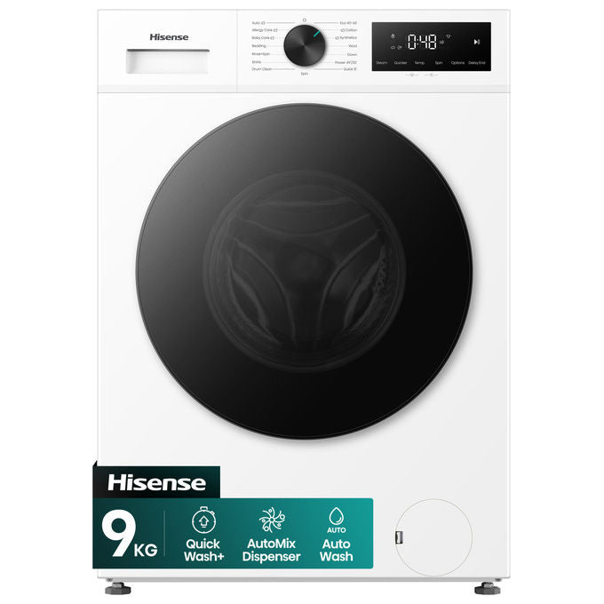 Hisense WF1I9042BWP2 Lavatrice Frontale 9 Kg 1400 rpm Classe A Inverter 19 Programmi 72 dB (84x59x51 cm) colore Bianco