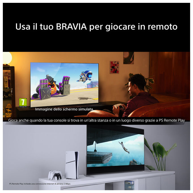 Sony K-75S25M2 BRAVIA 2 II TV 75'' 4K Ultra HD LCD Direct LED Google TV Dolby Atmos colore Nero