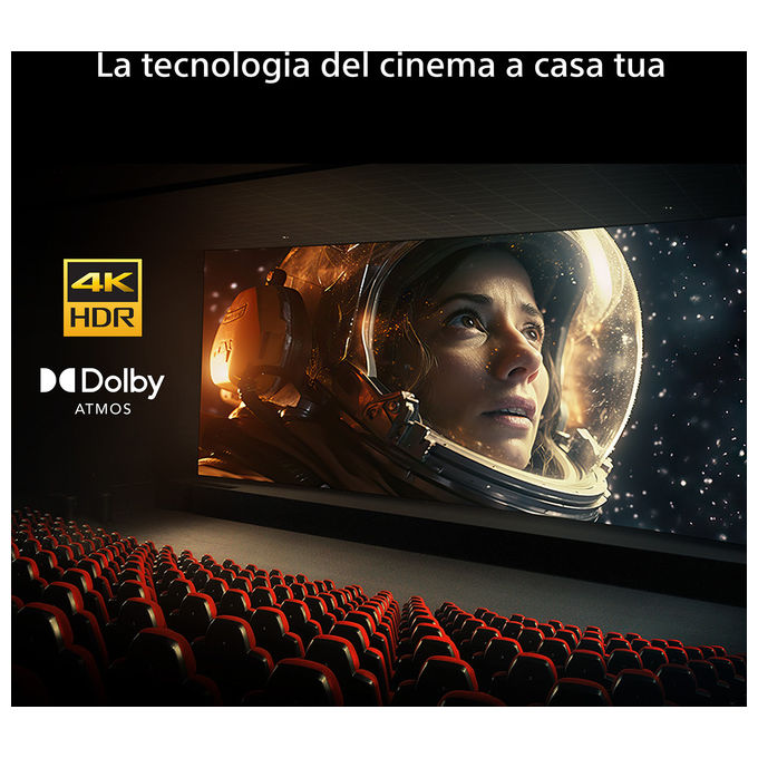 Sony K-75S25M2 BRAVIA 2 II TV 75'' 4K Ultra HD LCD Direct LED Google TV Dolby Atmos colore Nero