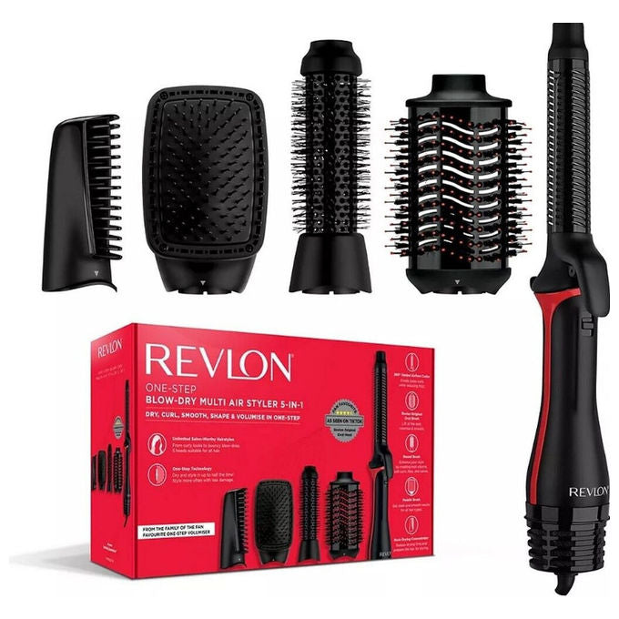 Revlon RVDR5371E One-Step Asciugacapelli Multistyler 5 in 1 1100 W Ioni Negativi 4 Temperature Ceramica colore Nero