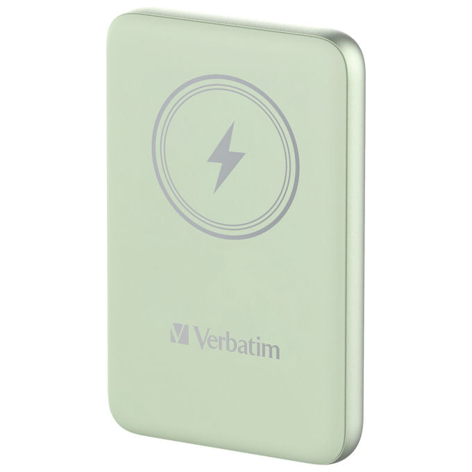 Verbatim 32246 Charge n Go Power Bank 10000 mAh Wireless MagSafe Quick Charge 3.0 USB-C 20W colore Verde