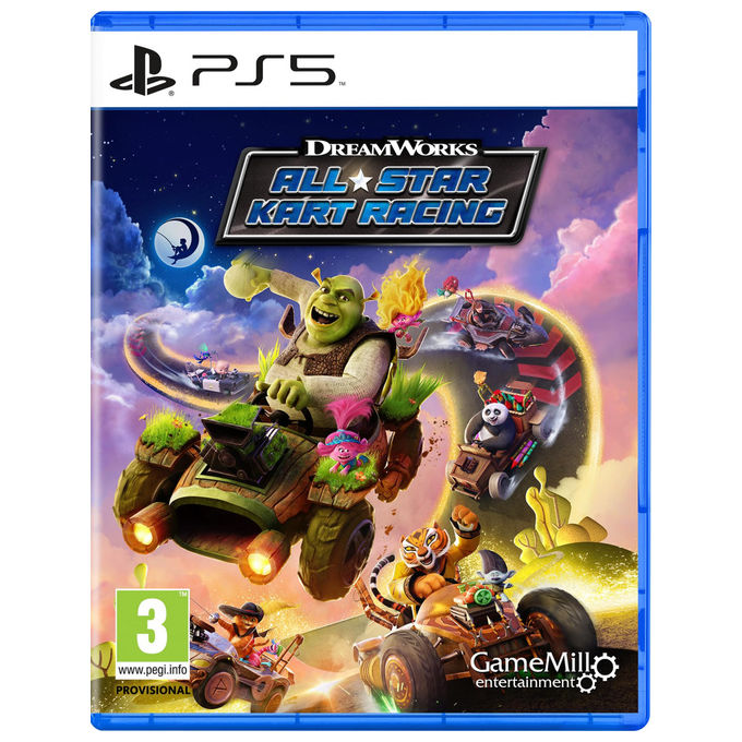 GameMill Entertainment 5060968301446 Dreamworks All-Star Kart Racing Gioco PS5 Corse Kart Multiplayer PEGI 3