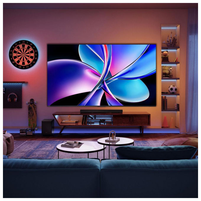 Hisense 100E7QPRO Smart TV QLED 100'' 4K Ultra HD 144Hz HDR Dolby Vision AMD FreeSync Premium VIDAA colore Nero