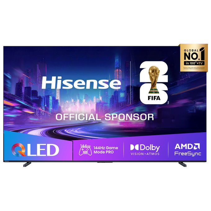 Hisense 100E7QPRO Smart TV QLED 100'' 4K Ultra HD 144Hz HDR Dolby Vision AMD FreeSync Premium VIDAA colore Nero