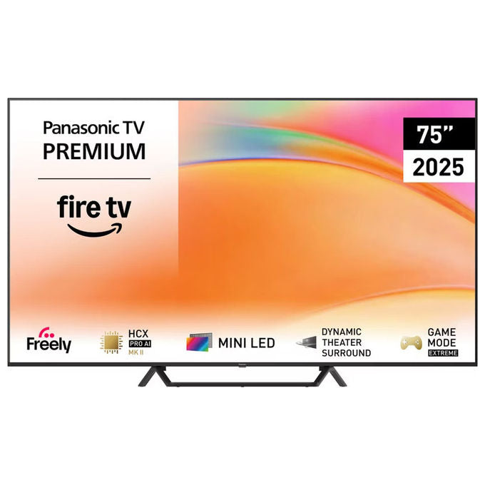 Panasonic TV-75W95BEG Smart TV Mini LED 75'' 4K Ultra HD Fire OS 144Hz Dolby Vision HDR10+ Wi-Fi colore Nero