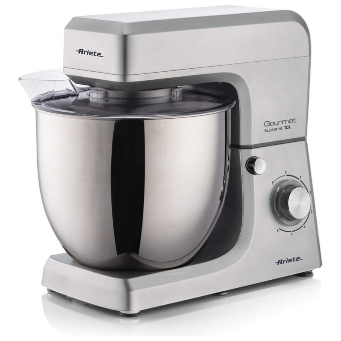 Ariete 1576-00 Gourmet Supreme Impastatrice Planetaria 10 L 2000 W 6 Velocita' Acciaio Inox colore Argento
