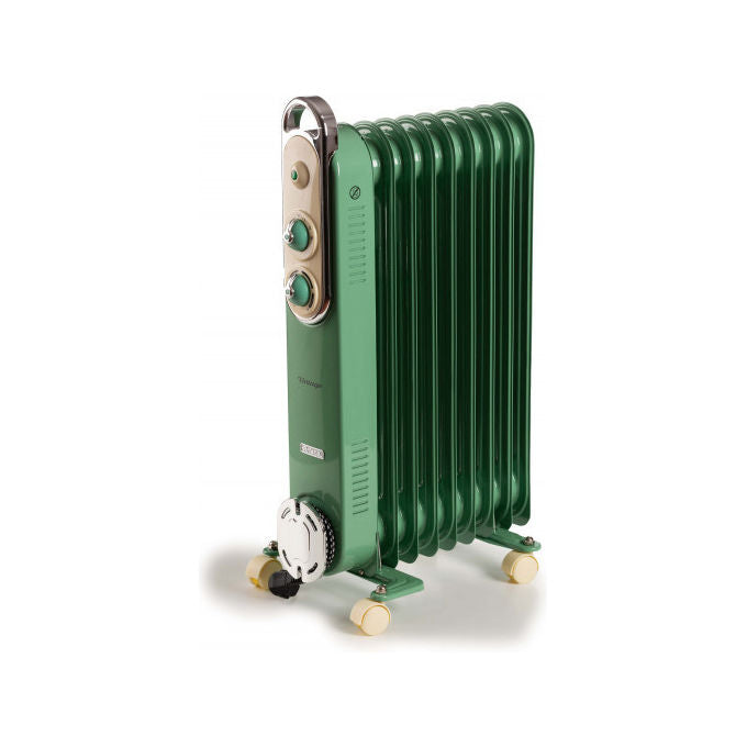 Ariete 8251 Vintage Radiatore a olio 9 elementi 2000W 3 livelli di potenza termostato regolabile colore Celeste
