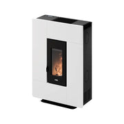 Cadel 7025074 Grace 7 Stufa a Pellet Ventilata 6.9 kW Camera Stagna Wi-Fi Bluetooth 12 Kg 99 cm colore Bianco