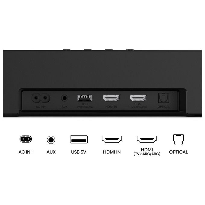 Hisense AX5140Q Soundbar 5.1.4 Canali 600 W Subwoofer Wireless 280 W Dolby Atmos DTS:X Bluetooth 5.3 eARC colore Nero