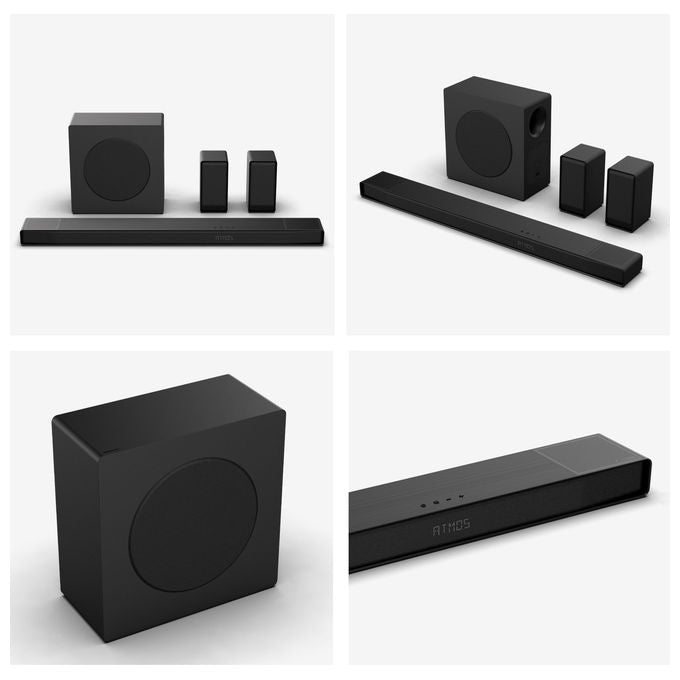 Hisense AX5140Q Soundbar 5.1.4 Canali 600 W Subwoofer Wireless 280 W Dolby Atmos DTS:X Bluetooth 5.3 eARC colore Nero