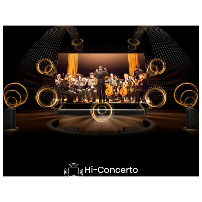 Hisense AX5140Q Soundbar 5.1.4 Canali 600 W Subwoofer Wireless 280 W Dolby Atmos DTS:X Bluetooth 5.3 eARC colore Nero