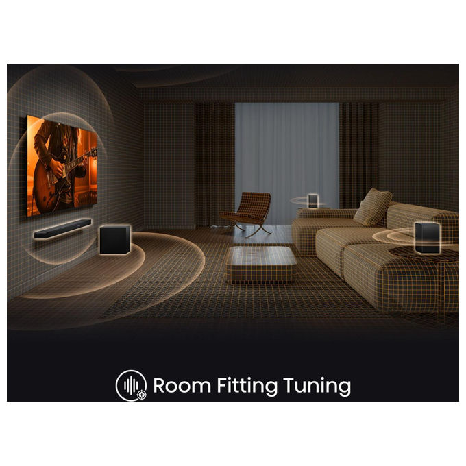 Hisense AX5140Q Soundbar 5.1.4 Canali 600 W Subwoofer Wireless 280 W Dolby Atmos DTS:X Bluetooth 5.3 eARC colore Nero
