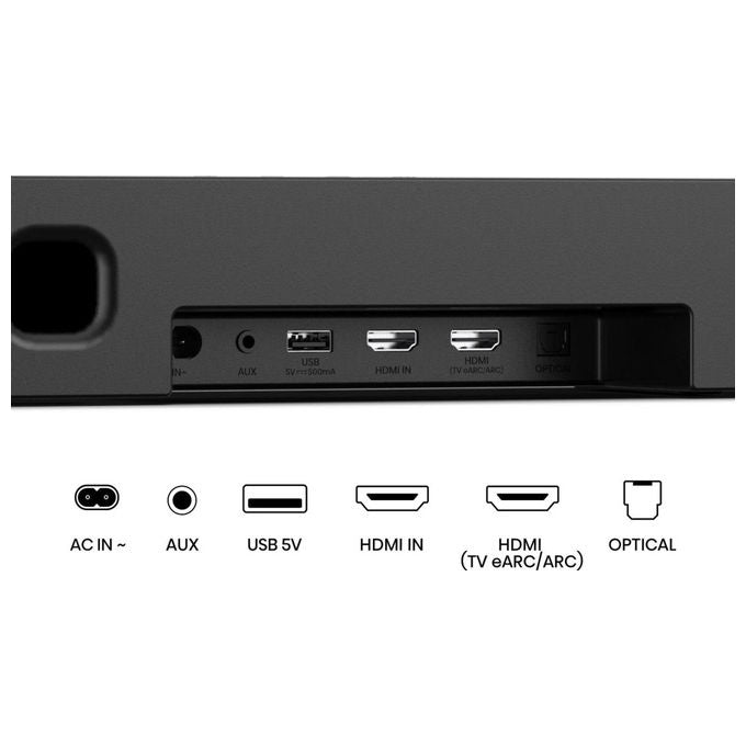 Hisense AX5140Q Soundbar 5.1.4 Canali 600 W Subwoofer Wireless 280 W Dolby Atmos DTS:X Bluetooth 5.3 eARC colore Nero
