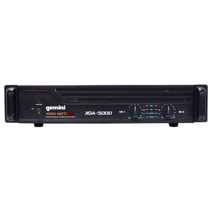 Gemini XGA-5000 Amplificatore di Potenza Professionale 2.0 Canali 5000W IPP 550W RMS 4 Ohm Bridge 1100W colore Nero