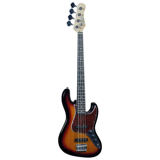 EKO JB-100 Basso Elettrico 4 Corde Stile Jazz Bass Corpo Pioppo Manico Acero Pickup Single Coil colore Sunburst