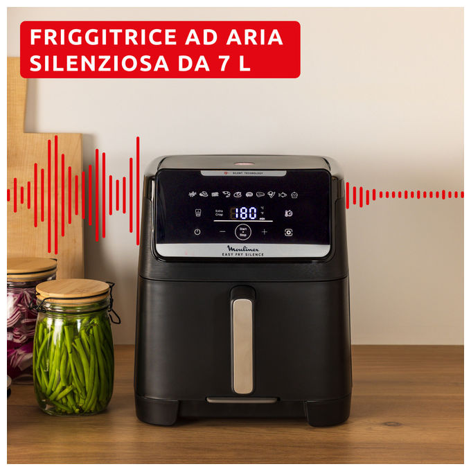 Moulinex EZ8428F0 Easy Fry Silence Friggitrice ad aria 7 L 1800 W 10 Programmi Display Touch colore Nero