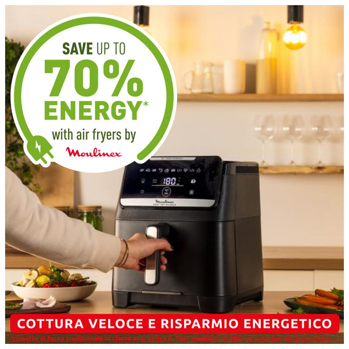 Moulinex EZ8428F0 Easy Fry Silence Friggitrice ad aria 7 L 1800 W 10 Programmi Display Touch colore Nero