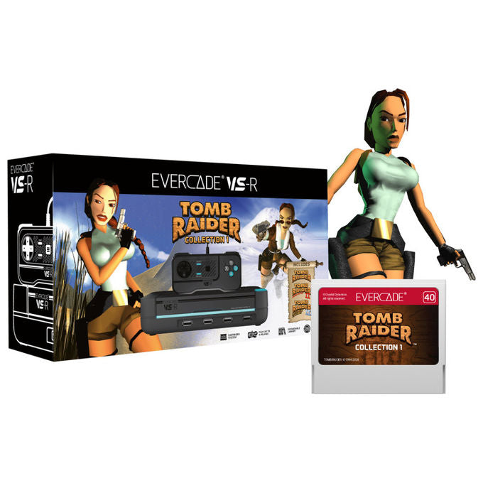 Evercade VS-R Console Retrogaming 4 GB Wi-Fi 1080p HDMI Bundle Tomb Raider Collection 1 colore Nero