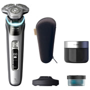 Philips XP9204-30 i9000 Prestige Rasoio elettrico rotativo bagnato e asciutto 3 testine autonomia 60 min colore Argento