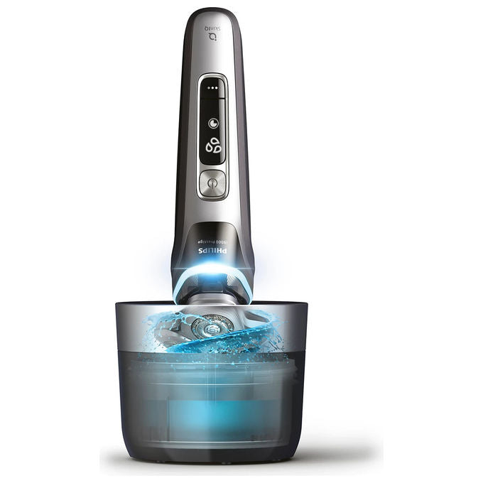 Philips XP9204-30 i9000 Prestige Rasoio elettrico rotativo bagnato e asciutto 3 testine autonomia 60 min colore Argento