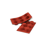 Silikomart SF023 Classic Stampo in Silicone 6 Muffin Ø 69 mm H 35 mm 100 ml colore Terracotta