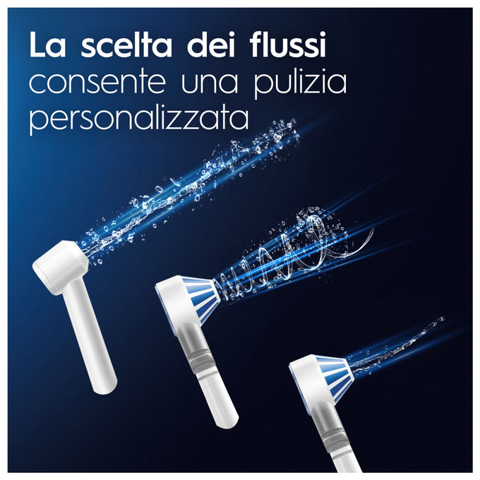 Oral-B IO6 OXYJET Spazzolino elettrico e Idropulsore Tecnologia Microbollicine 5 modalita' con Timer colore Bianco
